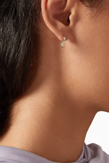 قرط منفرد أجينا جالاكتيك مرصع بالماس ذهب عيار 18