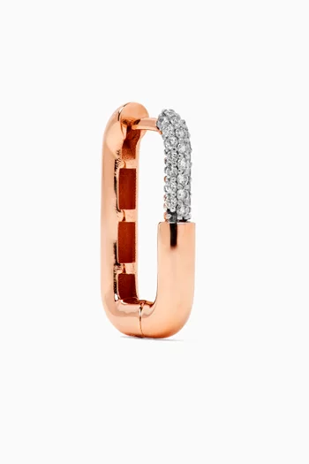 Maxi Ignite Single Hoop Earring in 14kt Rose Gold