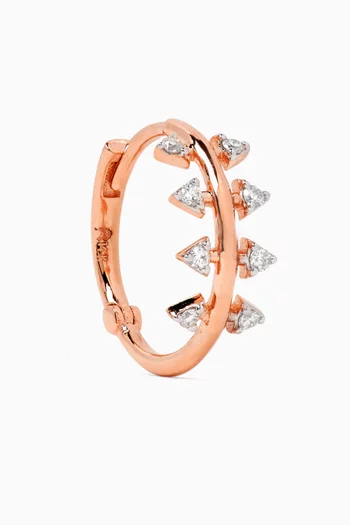 Jolie Single Diamond Hoop Earring in 14kt Rose Gold