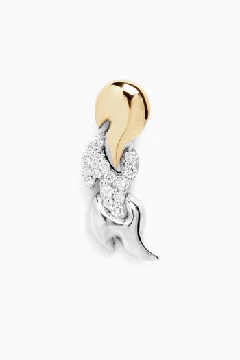 Commit Left Single Diamond Earring in 18kt Gold