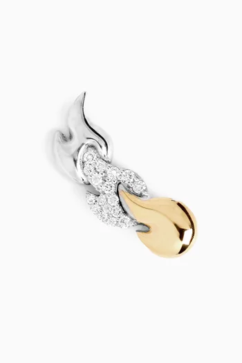 Commit Right Single Diamond Earring in 18kt Gold