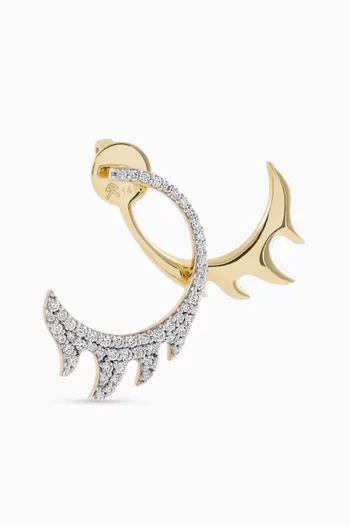 Melt Left Single Diamond Earring in 18kt Gold