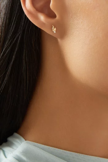 Lustre Single Diamond Earring in 18kt Gold