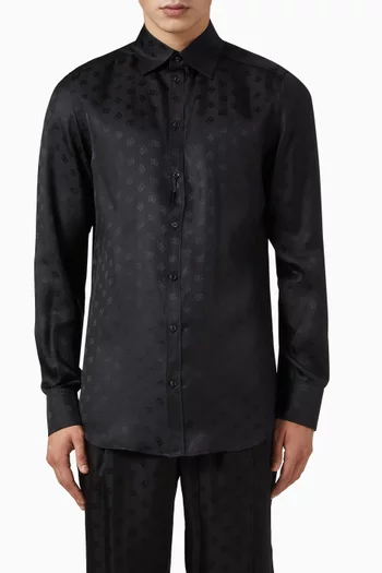 DG Logo Martini Shirt in Silk