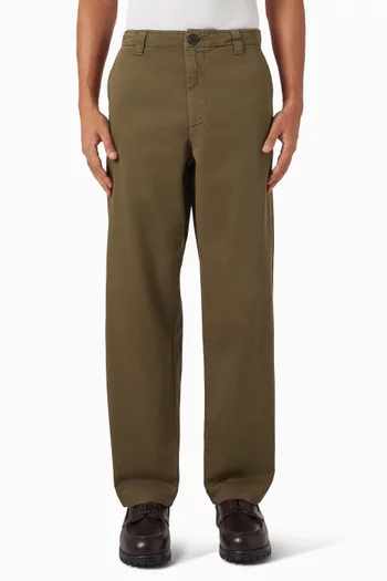 بنطال شينو بقصة فضفاضة قطن