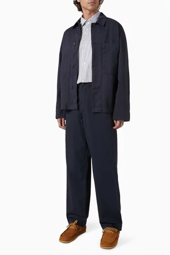 قميص فضفاض قطن بوبلين