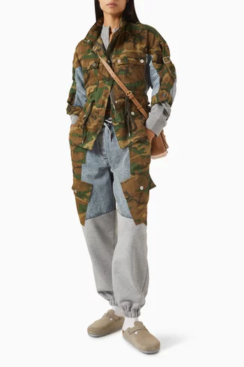 Patchwork Camo Jacket in Cotton