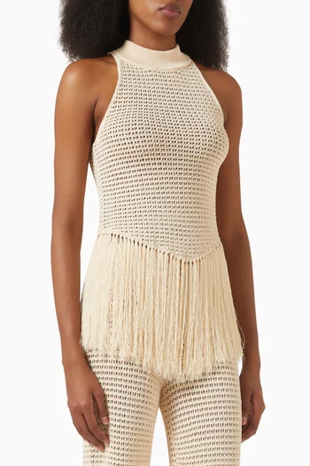 TItan Knit Fringe Top