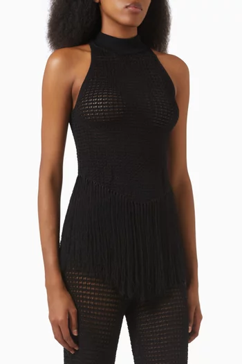 TItan Knit Fringe Top