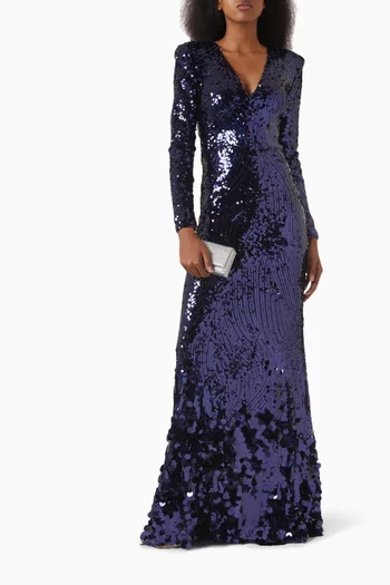 Mirror Sequin-embellished Gown