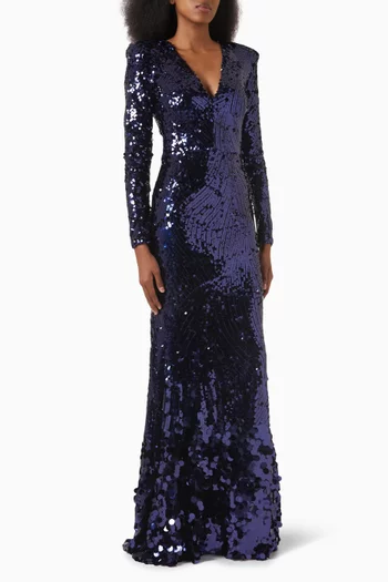 Mirror Sequin-embellished Gown
