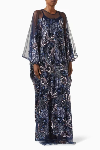 Floral Sequin-embellished Gown