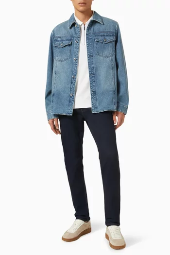 Curved-hem Shirt in Denim