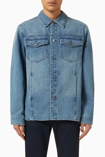 Curved-hem Shirt in Denim