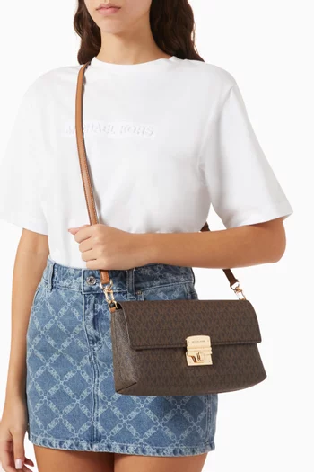 Addie Medium Crossbody Bag in Logo-canvas