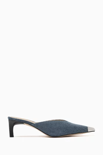 Kasia 55 Mules in Denim