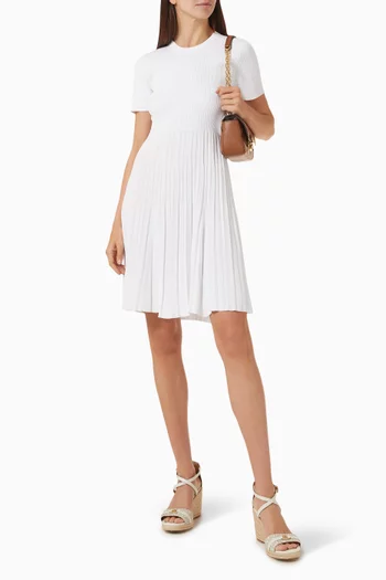 Short-sleeved Dress in Rib-knit