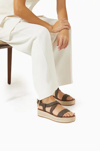 Lynn Espadrille Sandals in Logo Canvas