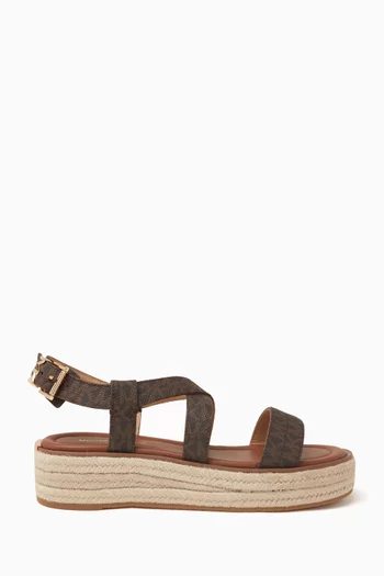 Lynn Espadrille Sandals in Logo Canvas