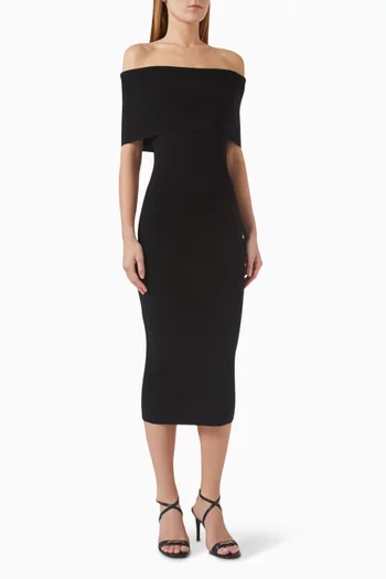 Off-shoulder Dress in Stretch Knit