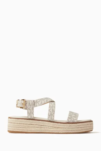 Lynn Espadrille Sandals in Logo Canvas