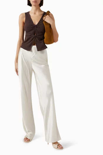 Tefi Twist Top in Stretch-cotton