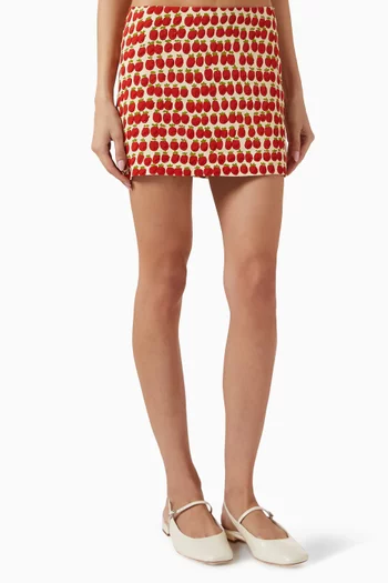 Carla Mini Skirt in Crepe