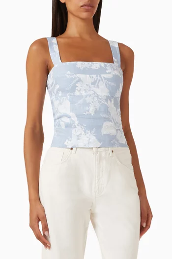 Darci Top in Linen