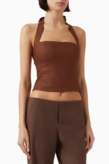 Malika Top in Linen