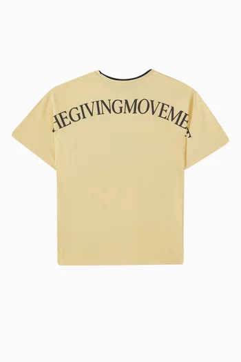 Oversized Curved Print T-Shirt