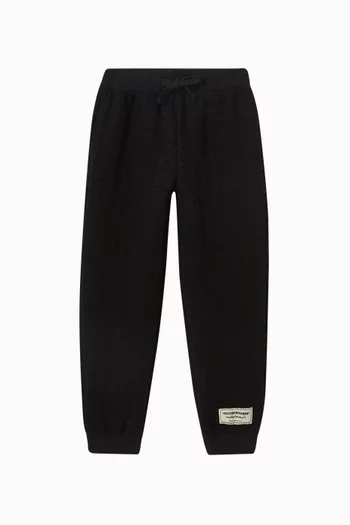 Relaxed Jacquard Sweatpants in Organic Cotton-blend