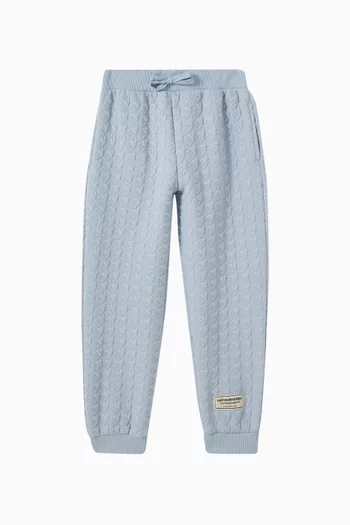 Relaxed Jacquard Sweatpants in Organic Cotton-blend