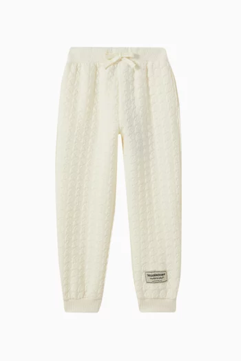 Relaxed Jacquard Sweatpants in Organic Cotton-blend