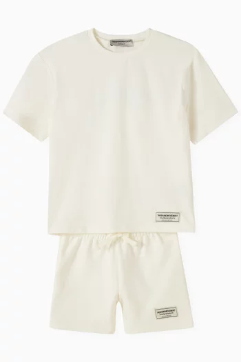 Relaxed Shorts in Organic Cotton-blend