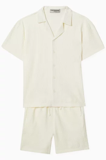 Short-sleeve Shirt in Seersucker Jersey