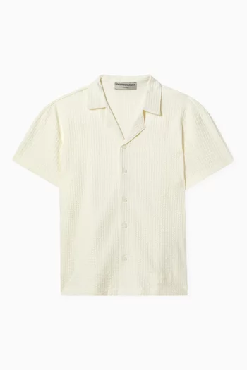 Short-sleeve Shirt in Seersucker Jersey