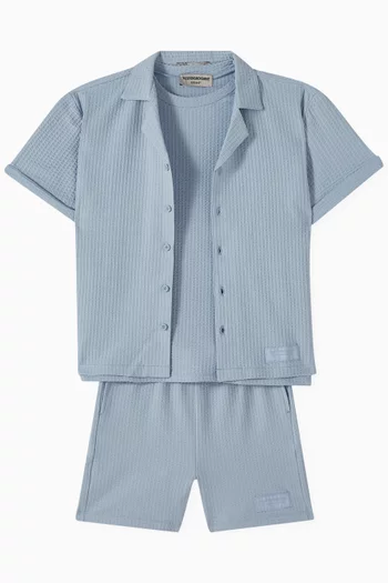 Oversized T-shirt in Seersucker Jersey