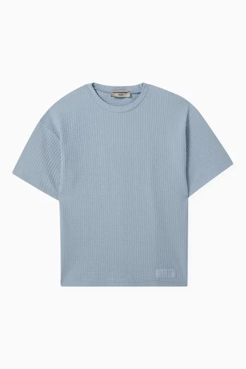 Oversized T-shirt in Seersucker Jersey