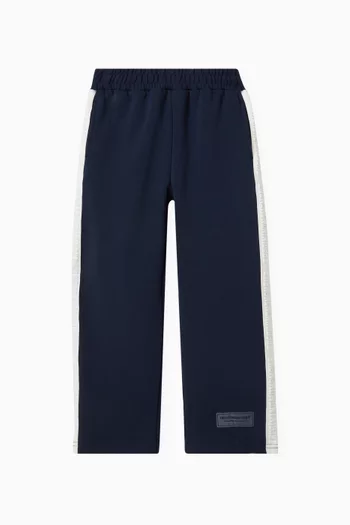 Embossed Track Pants in Cotton Blend