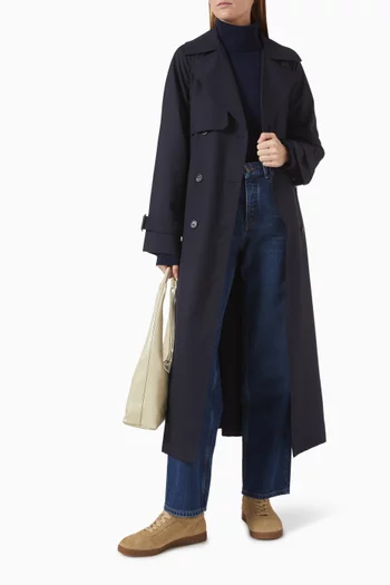 Relaxed-fit Double-breasted Trench Coat in Wool