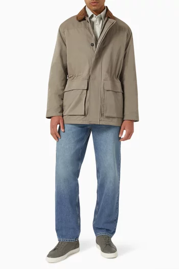 Insulated Padded Jacket in Cotton-blend
