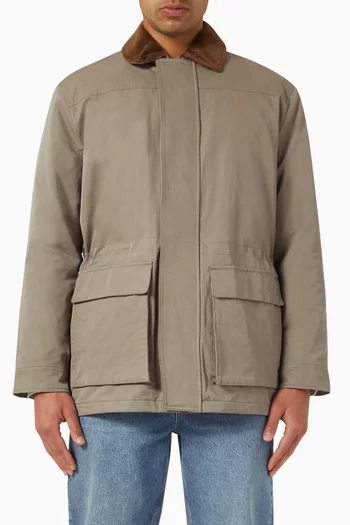 Insulated Padded Jacket in Cotton-blend