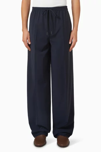 Drawstring Pants in Wool-blend