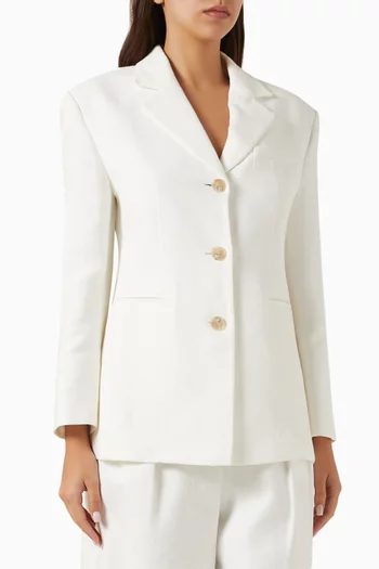 Tailored Blazer in Linen Blend