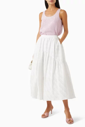 Tiered Skirt in Jacquard