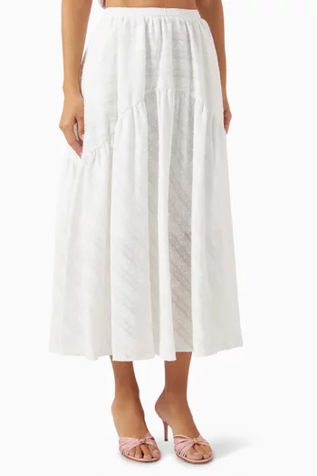 Tiered Skirt in Jacquard