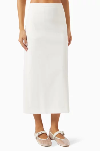 Midi Skirt in Linen Blend