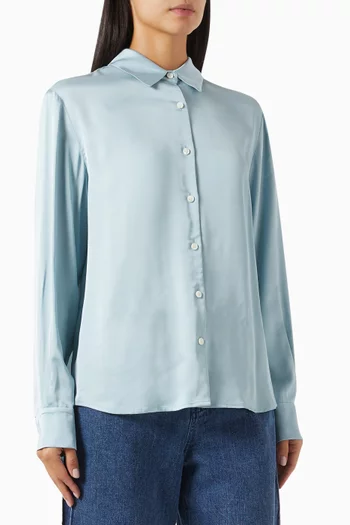 Button-up Shirt in Satin