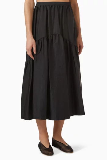 Tiered Skirt in Nylon