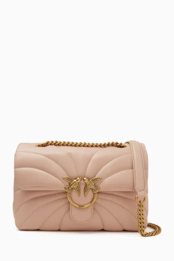 Mini Love Puff Bag in quilted Nappa